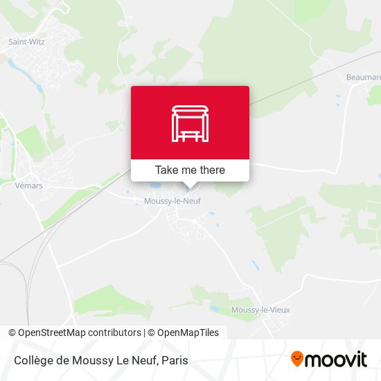 Collège de Moussy Le Neuf map