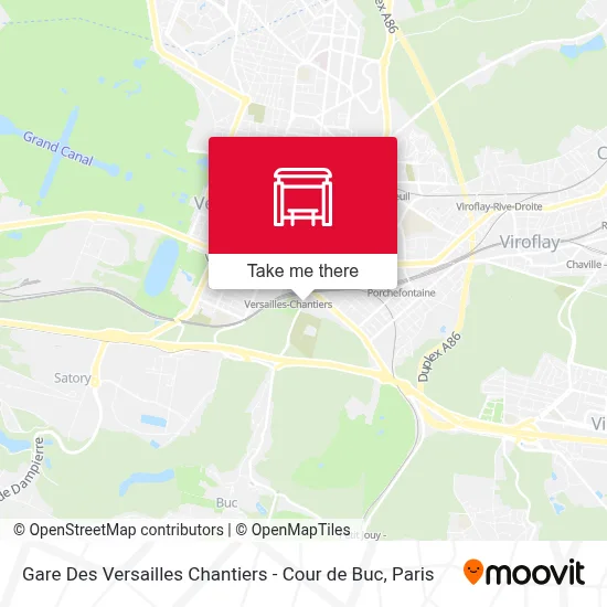 Gare Des Versailles Chantiers - Cour de Buc map