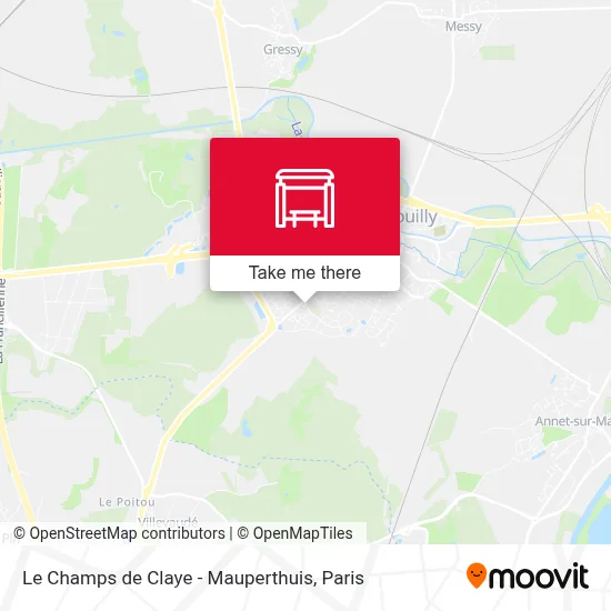 Le Champs de Claye - Mauperthuis map