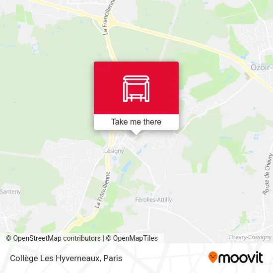 Collège Les Hyverneaux map