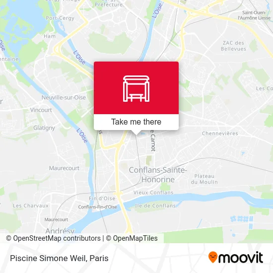 Piscine Simone Weil map