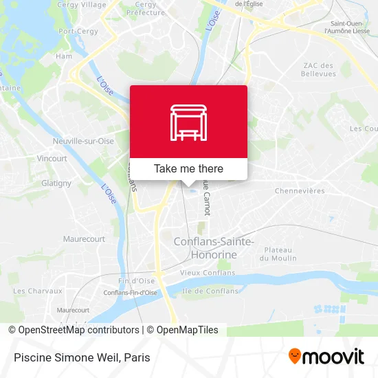 Piscine Simone Weil map