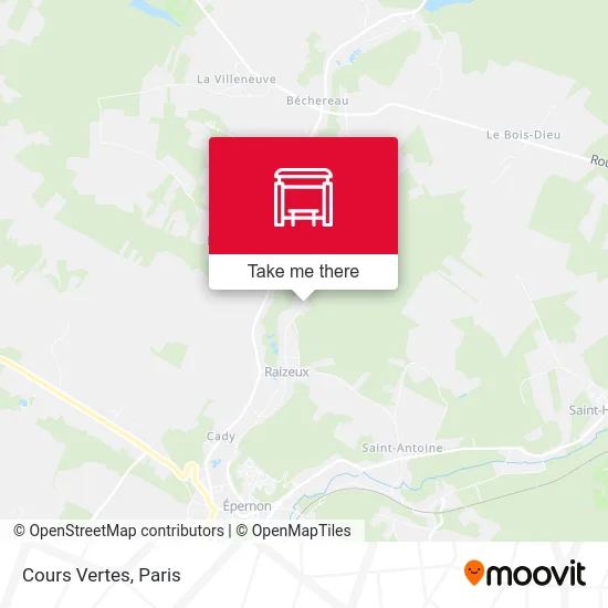 Cours Vertes map