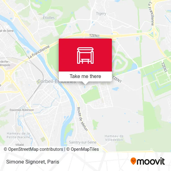 Simone Signoret map