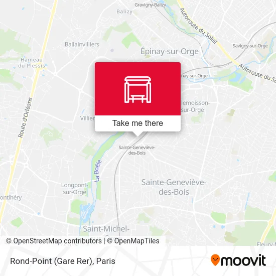 Mapa Rond-Point (Gare Rer)