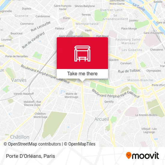 Porte D'Orléans map