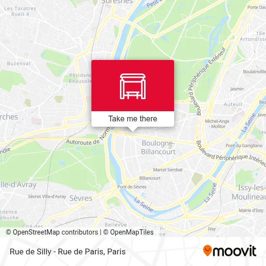 Rue de Silly - Rue de Paris map