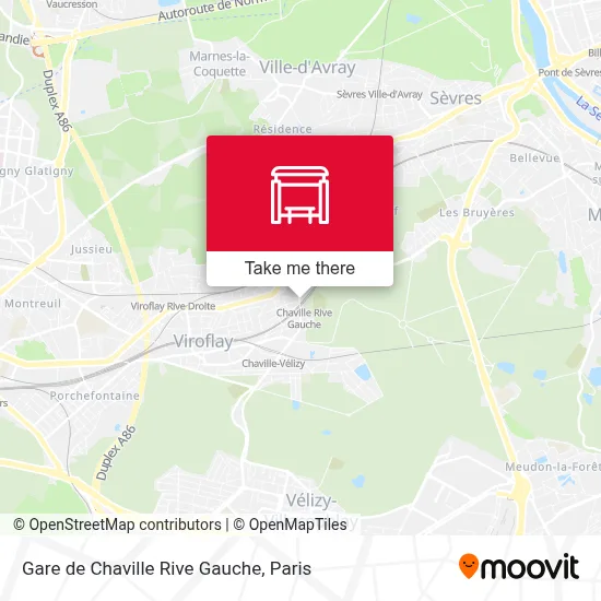 Gare de Chaville Rive Gauche map