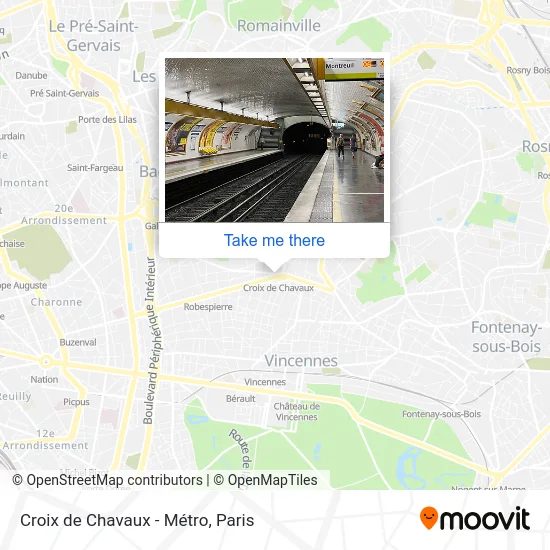 Croix de Chavaux - Métro map