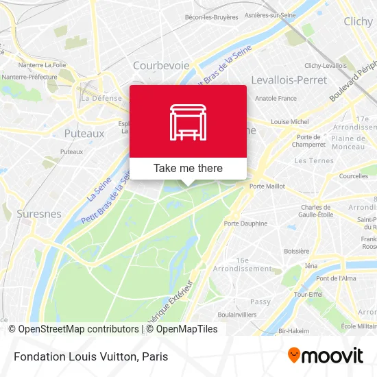 Fondation Louis Vuitton map