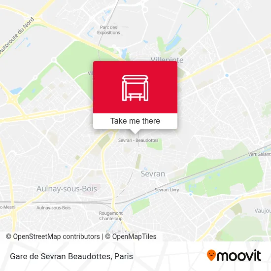 Gare de Sevran Beaudottes map