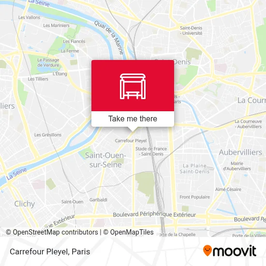 Carrefour Pleyel map
