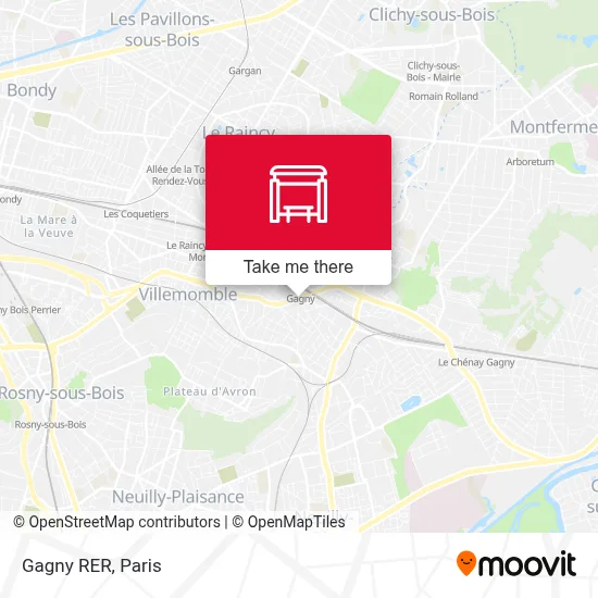 Gagny RER map