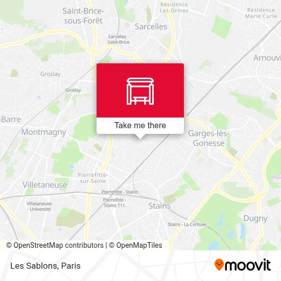 Les Sablons map