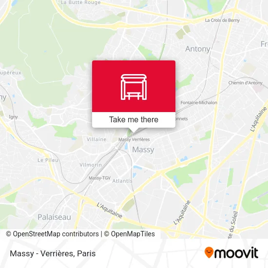Massy - Verrières map