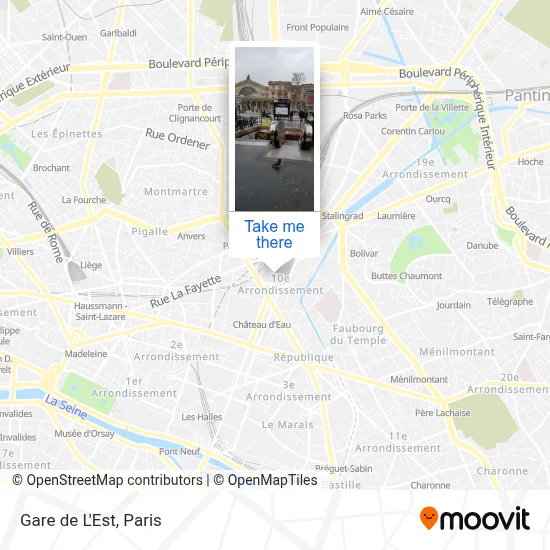 Gare de L'Est map