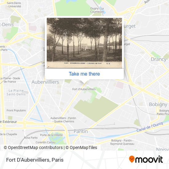 Mapa Fort D'Aubervilliers