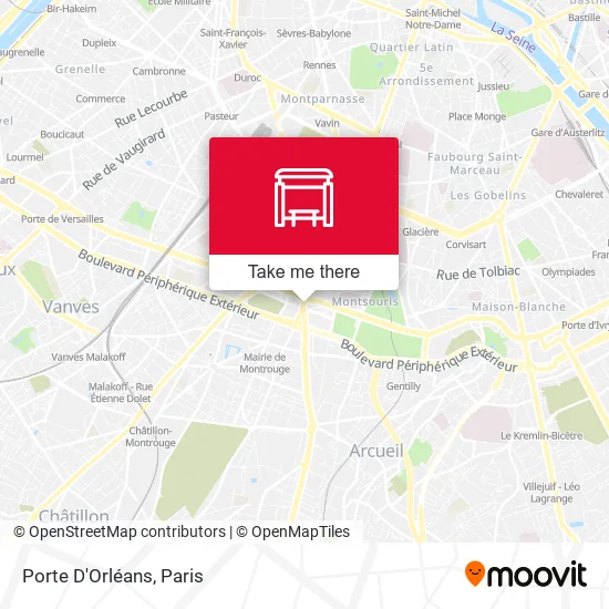 Porte D'Orléans map