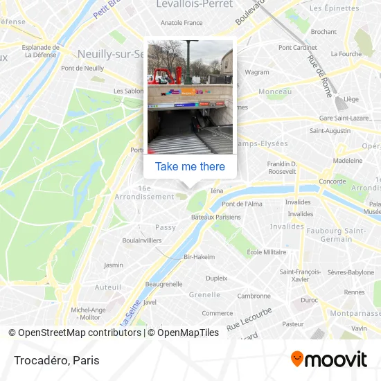 Trocadéro map