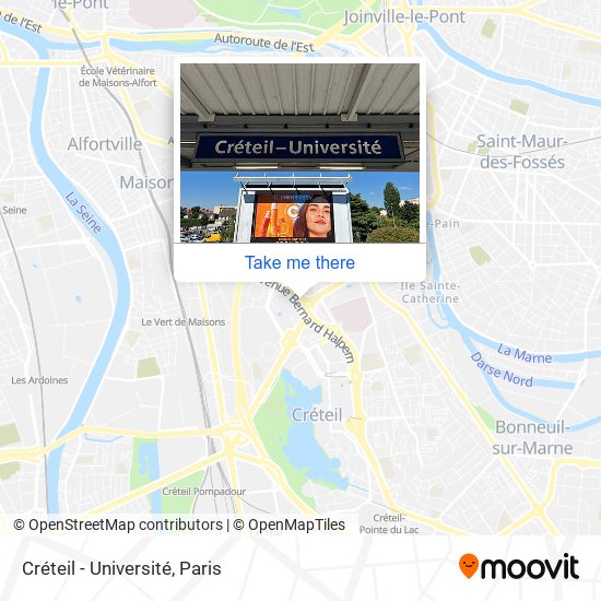 Mapa Créteil - Université
