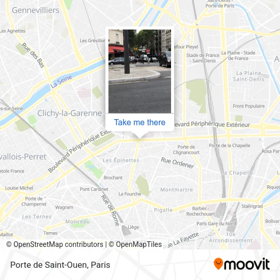 Porte de Saint-Ouen map