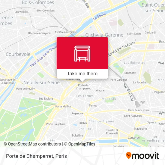 Porte de Champerret map