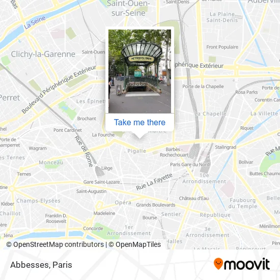 Abbesses map