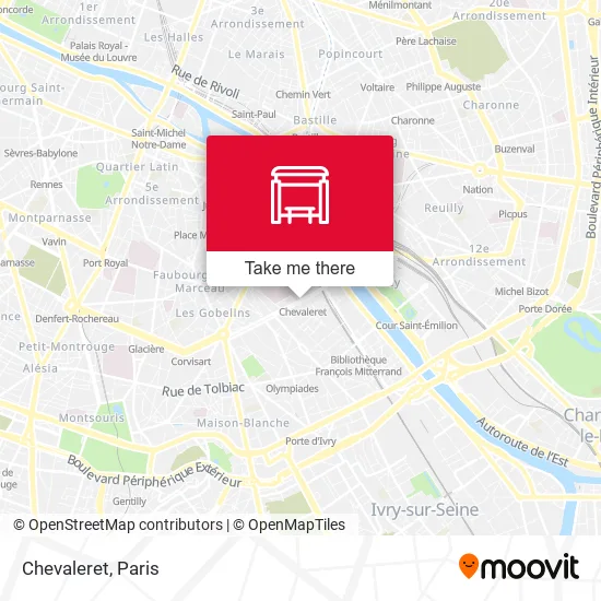 Chevaleret map