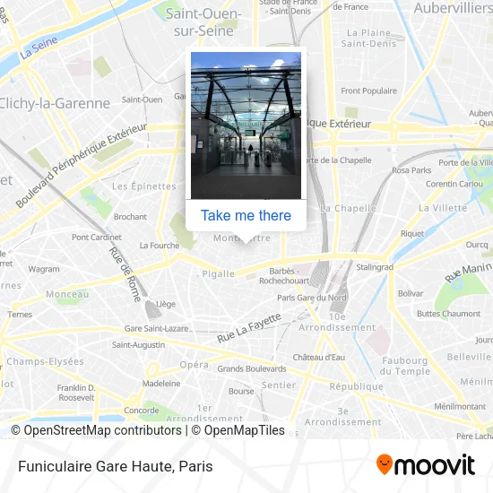 Funiculaire Gare Haute map