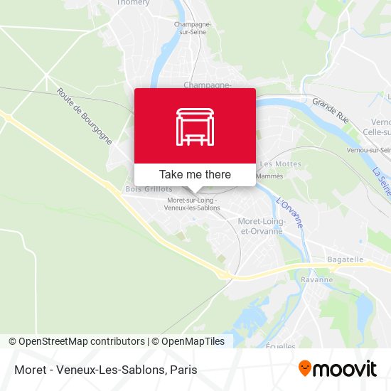 Mapa Moret - Veneux-Les-Sablons