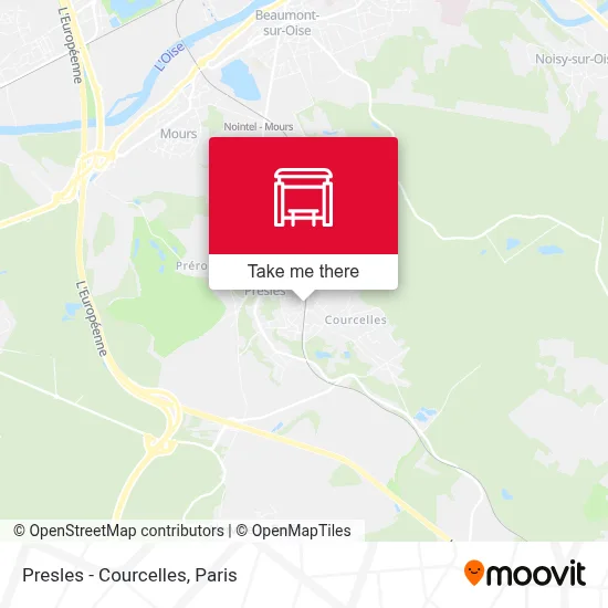 Presles - Courcelles map