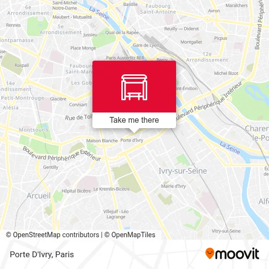 Porte D'Ivry map