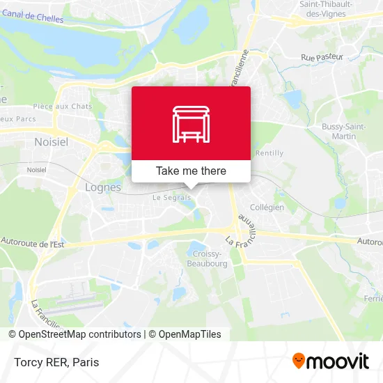 Torcy RER map