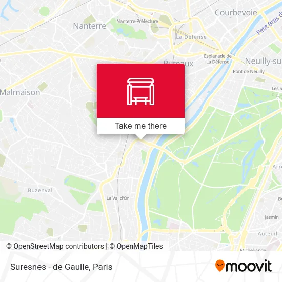 Suresnes - de Gaulle map