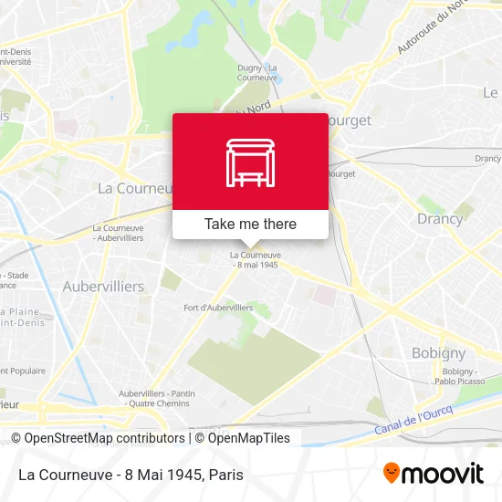 La Courneuve - 8 Mai 1945 map