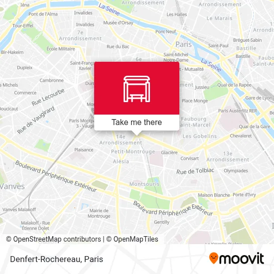 Denfert-Rochereau map