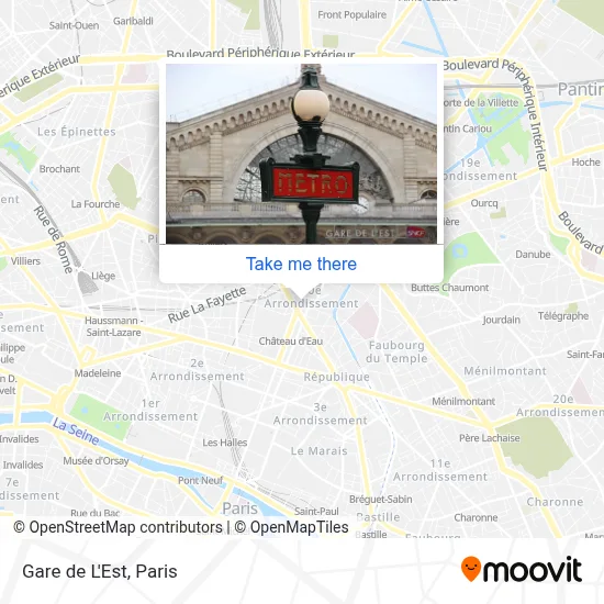 Gare de L'Est map