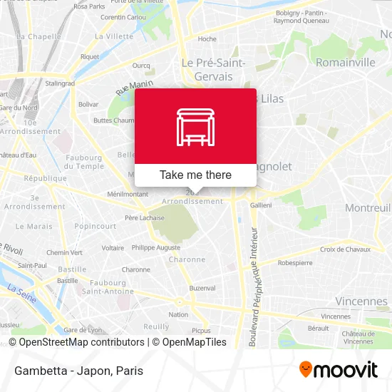 Gambetta - Japon map