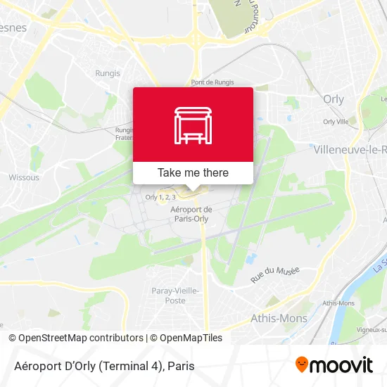 Mapa Aéroport D’Orly (Terminal 4)