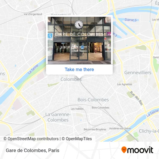 Gare de Colombes map