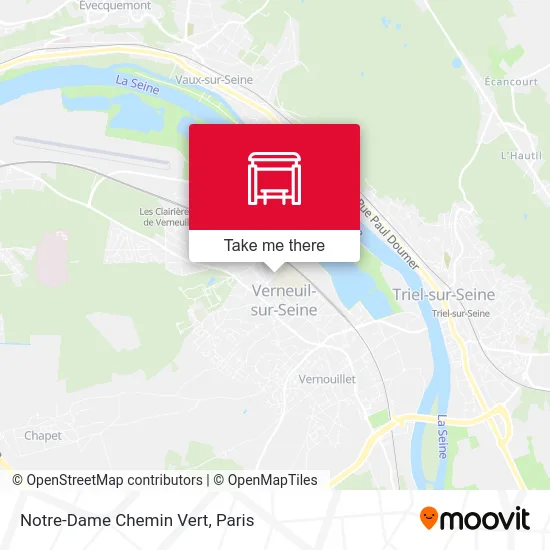 Notre-Dame Chemin Vert map