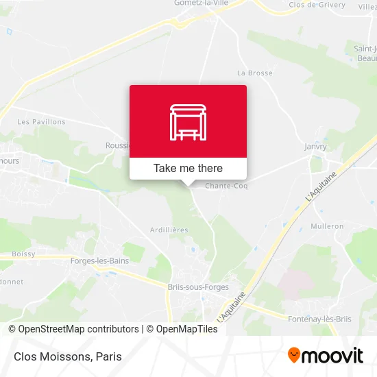 Clos Moissons map