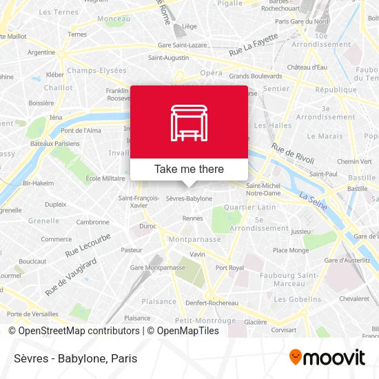 Sèvres - Babylone map