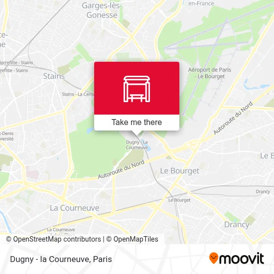 Dugny - la Courneuve map