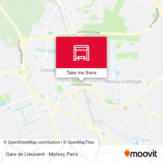 Gare de Lieusaint - Moissy map