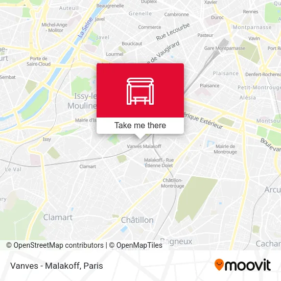 Vanves - Malakoff map