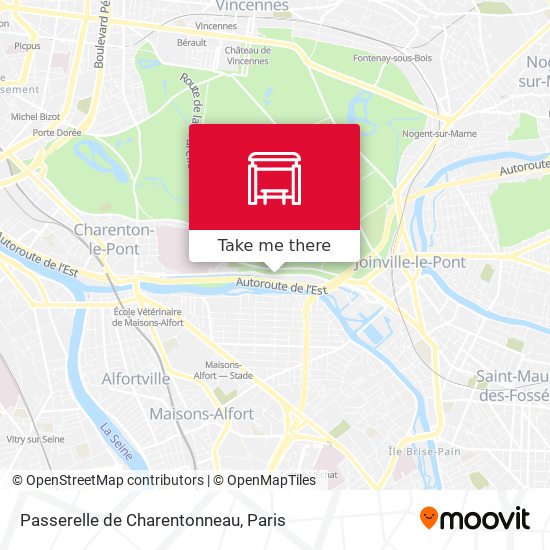 Mapa Passerelle de Charentonneau