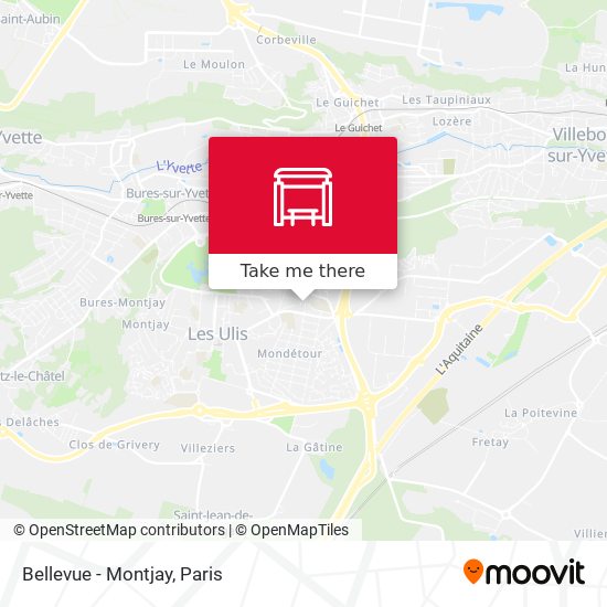 Mapa Bellevue - Montjay