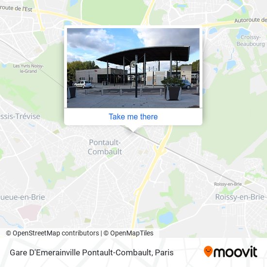 Mapa Gare D'Emerainville Pontault-Combault
