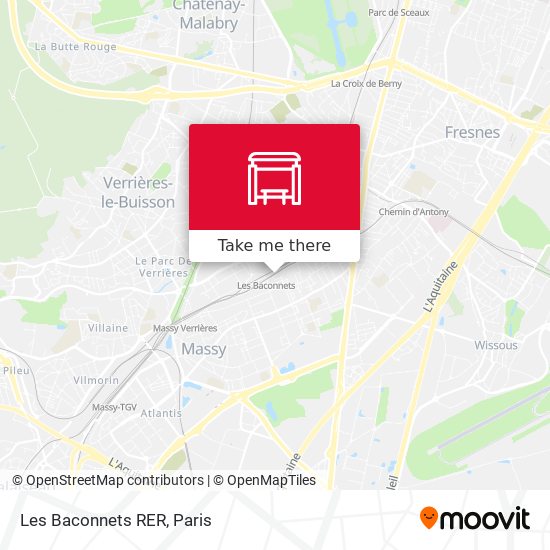 Les Baconnets RER map